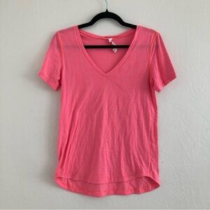 Lululemon Pink Short Sleeve Top Striped Workout Exercise Walking Running Size 6